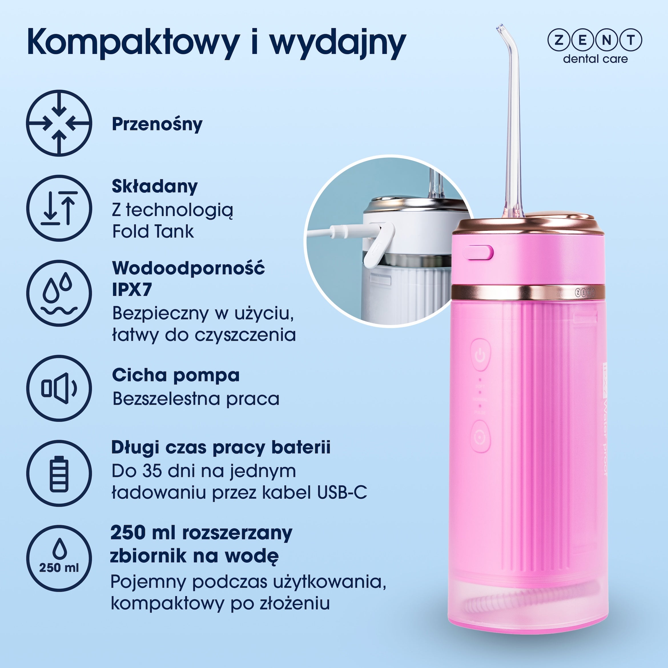 ZENT® Stream+ Irygator stomatologiczny do zębów