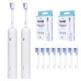 Zestaw ZENT® Duo SoniQ+ Set  (2x szczoteczka, 2x zestaw końcówek)