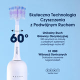 ZENT® SoniQ+ Szczoteczka 2w1 soniczna z ruchem obrotowym 60°