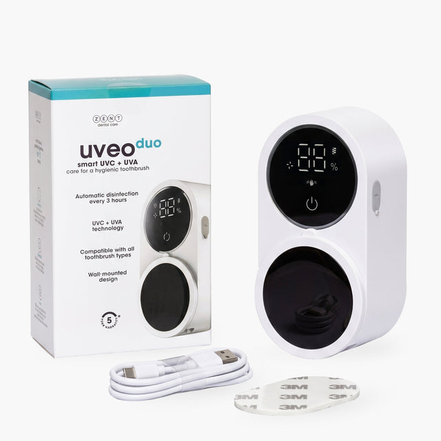 Uchwyt na szczoteczki z lampą UV ZENT® Uveo Duo